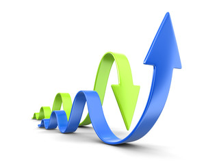Poster - 3d arrows. Image with clipping path