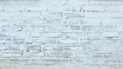 Poster - Loft styled white brick wall.