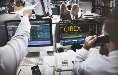 Wall Mural - Stock Exchange Trading Forex Finance Graphic Concept