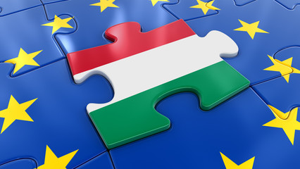 Poster - Hungary Jigsaw as part of EU 