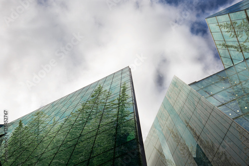 Fotomural Sustainable, green energy city, urban ecology concept