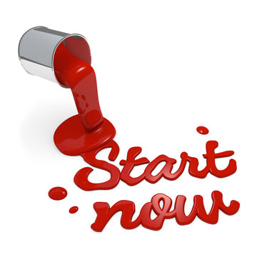 Start now 3d rendering concept