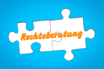 Sticker - Rechtsberatung auf Puzzleteile