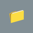 Simple folder icon on a gray background - vector illustration