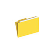 Simple icon yellow folder on a white background - vector illustration