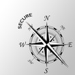 © cstockphotos - Illustration of secure word written aside compass