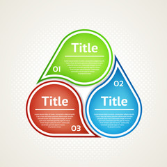 Wall Mural - Vector circle infographic. Template for diagram, graph, presentation and chart. Business concept with three options, parts, steps or processes. Abstract background.