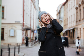 Sticker - Pretty model in coat