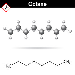 Canvas Print - Octane chemical formula