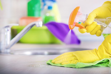 Kitchen cleaning concept