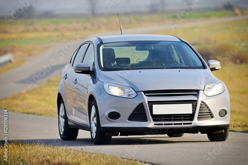 Leinwand Poster  Gray car.