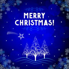 Sticker - Christmas card - Merry Christmas