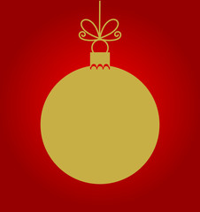 Wall Mural - christmas gold bauble