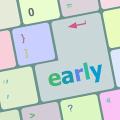 Poster - early button on computer pc keyboard key