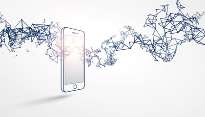 Wall Mural - mobile internet technology, vector illustration.