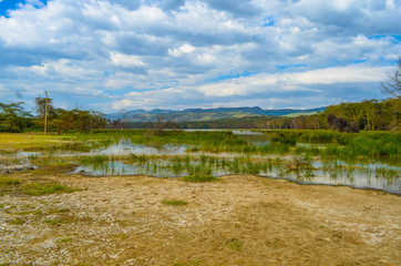 a drying lake