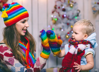 Young woman with her daughter