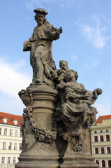 Sticker - Statue of St. Ivo in Prague, Czech Republic