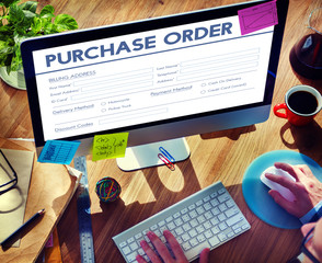 Sticker - Purchase Oreder Online Form Deal Concept