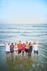 Wall Mural - Young People Standing Near Sea Concept