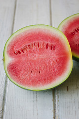 Wall Mural - Halfs of delicious red watermelon.