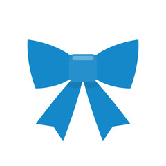 Poster - Blue bow simple flat icon