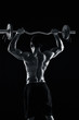 © nazarovsergey - bodybuilder lifting a barbell on black background