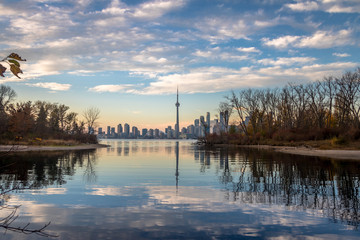 Canvas Print - Toronto Skyline view from Toronto Islands - Toronto, Ontario, Canada