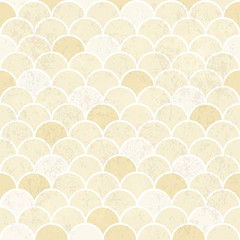 Aufkleber - Fish Scales Pattern. Seamless Vintage Background. Grunge Texture
