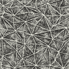 Aufkleber - Abstract artistic hand drawn pattern. Wire-frame triangle struct
