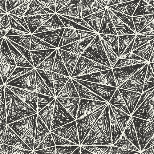 Foto Abstract artistic hand drawn pattern. Wire-frame triangle struct