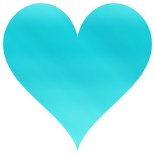 Beautiful Simple And Turquoise Blue Heart Shape