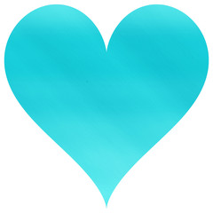 Beautiful simple and turquoise blue heart shape