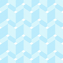 Seamless Pattern With Waves And Zigzags.