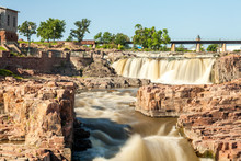 Waterfalls In Sioux Falls, South Dakota, USA
