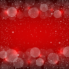 Sticker - Christmas red snow bokeh backdrop