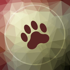 Poster - Paw print icon