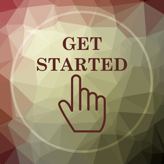 Wall Mural - Get started icon