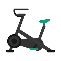 Canvas Print - stationary bicycle machine gym sport vector illustration eps 10