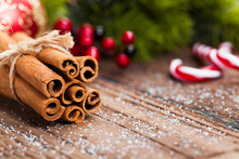 Cinnamon And Christmas Decoration