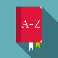 Poster - Dictionary icon. Flat illustration of dictionary vector icon for web