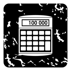 Poster - Calculator icon. Grunge illustration of calculator vector icon for web
