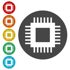 Poster - CPU Icon Vector 