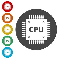 Poster - CPU Icon Vector 
