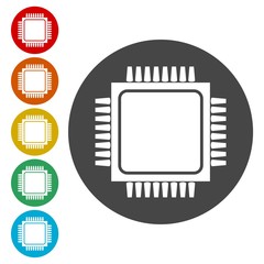 Poster - CPU Icon Vector 