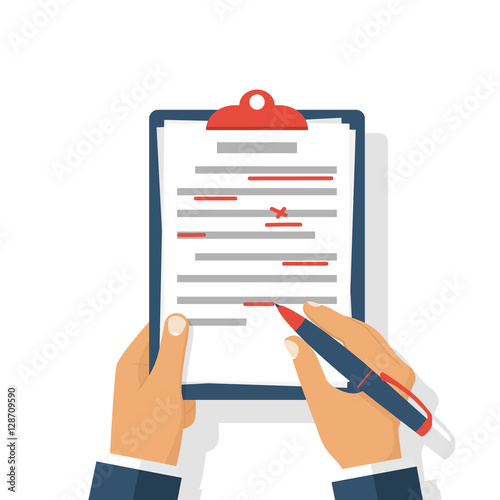 Fotomural Editing documents to correct errors.