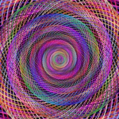 Poster - Colorful vector fractal spiral background design