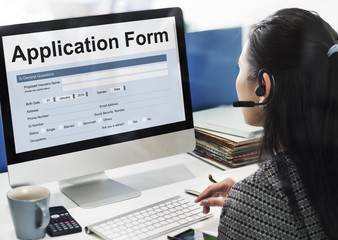 Canvas Print - Application Form Information Employment Concept