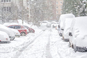 Car covered with snow