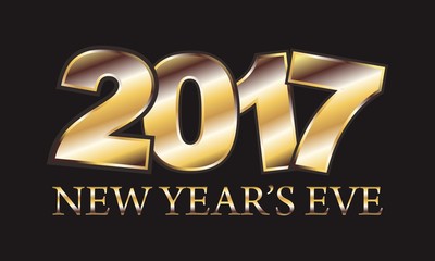 gold text happy new year 2017